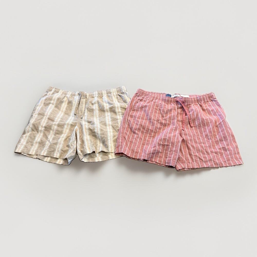Lot Of 2 Old Navy Womens Jogger Linen Blend I’m All Yours Shorts Size XXL NWT